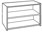 Madison 2 Compartment Stackable Storage Unit, 30"W